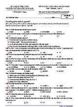 Đề thi khảo sát chất lượng lần 3 môn Hóa học Lớp 12 - Mã đề 001 - Năm học 2019-2020 - Trường THPT Nguyễn Thị Giang (Kèm đáp án)